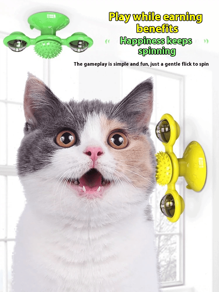ShopTechPet™ 360° Interactive LED Windmill Cat Toy