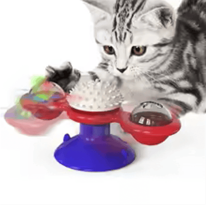 ShopTechPet™ 360° Interactive LED Windmill Cat Toy