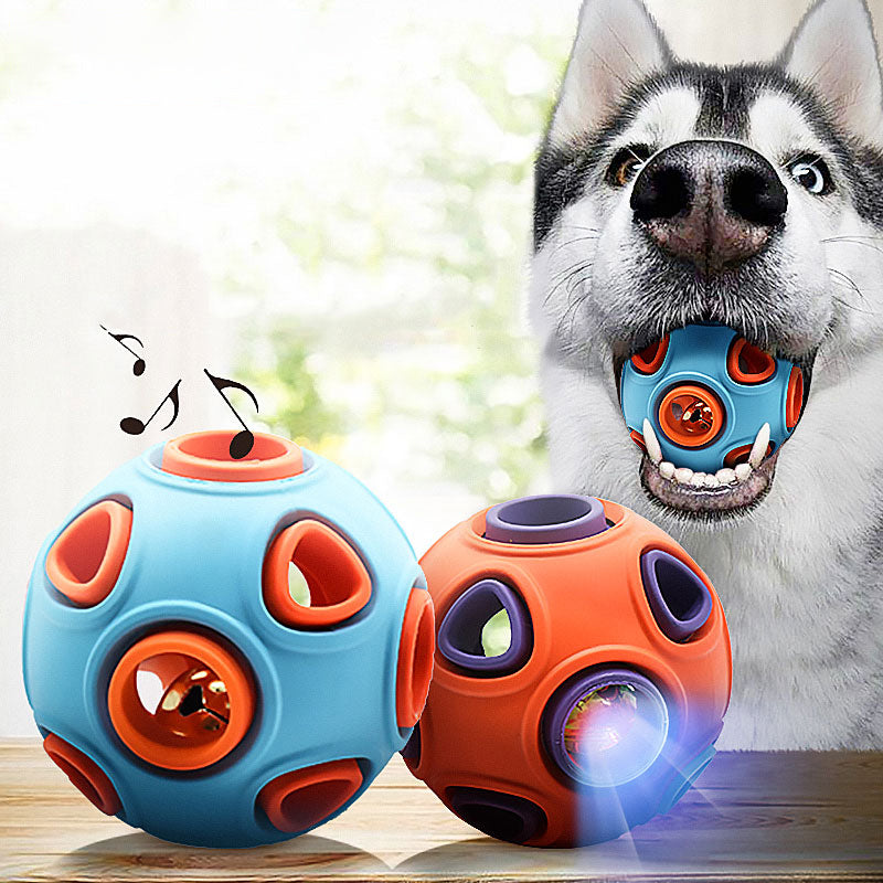 ShopTechPet™ Interactive Sensory Dog Ball (LED Glow & Jingle)