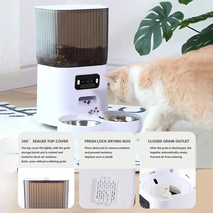 ShopTechPet™ Smart HD Camera Dual Pet Feeder
