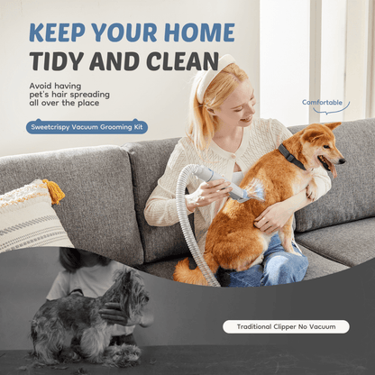 ShopTechPet™ Pro-Groom 5-in-1 Pet Vacuum & Grooming Salon