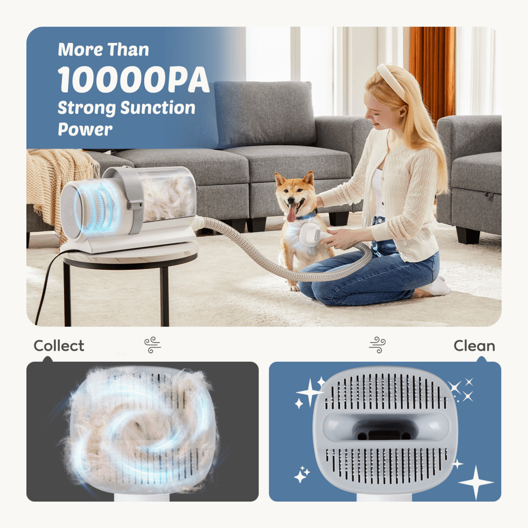 ShopTechPet™ Pro-Groom 5-in-1 Pet Vacuum & Grooming Salon
