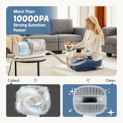 ShopTechPet™ Pro-Groom 5-in-1 Pet Vacuum & Grooming Salon