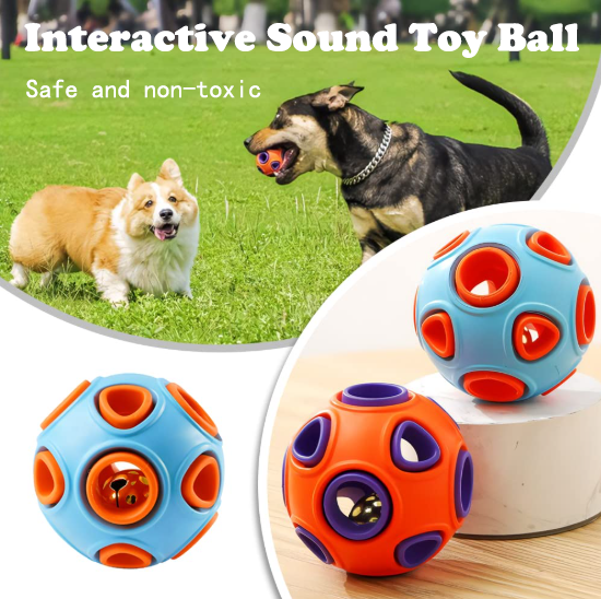 ShopTechPet™ Interactive Jingle Ball (Pack of 2)