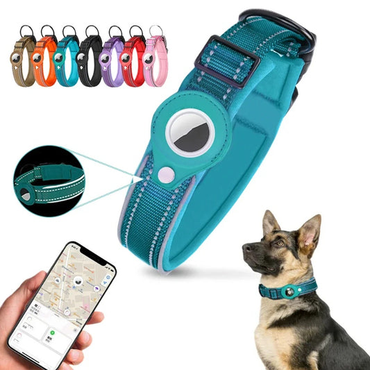 ShopTechPet™ AirTrack Pro Reflective Collar (Built-in AirTag Holder)