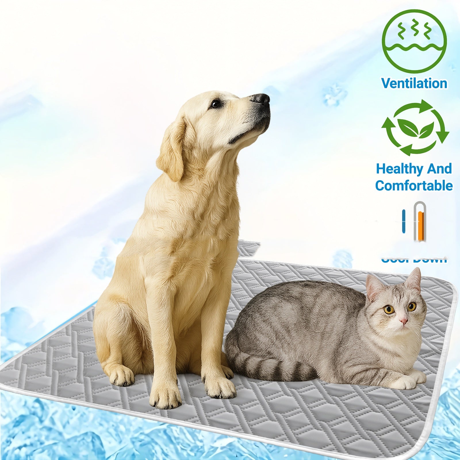 ShopTechPet™ Orthopedic Ice Silk Summer Cooling Mat
