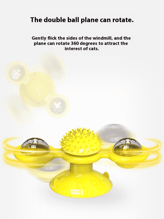 ShopTechPet™ 360° Interactive LED Windmill Cat Toy