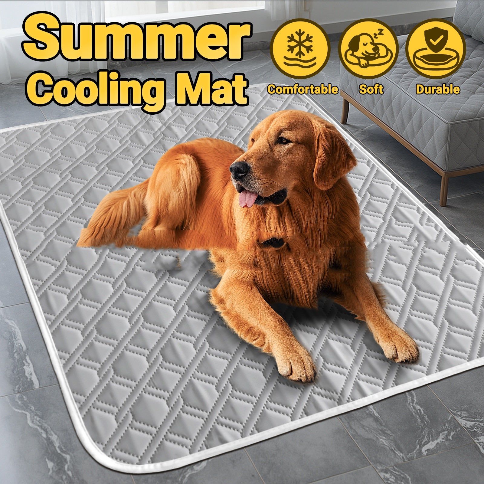 ShopTechPet™ Orthopedic Ice Silk Summer Cooling Mat